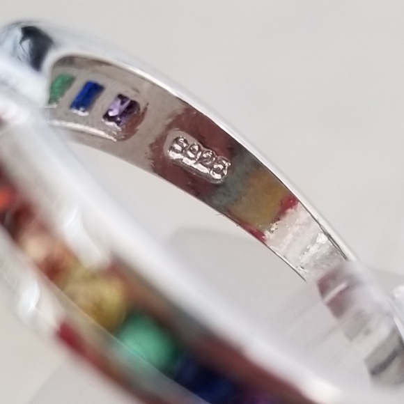 Bezel Set Rainbow Ring - Picture 7 of 9